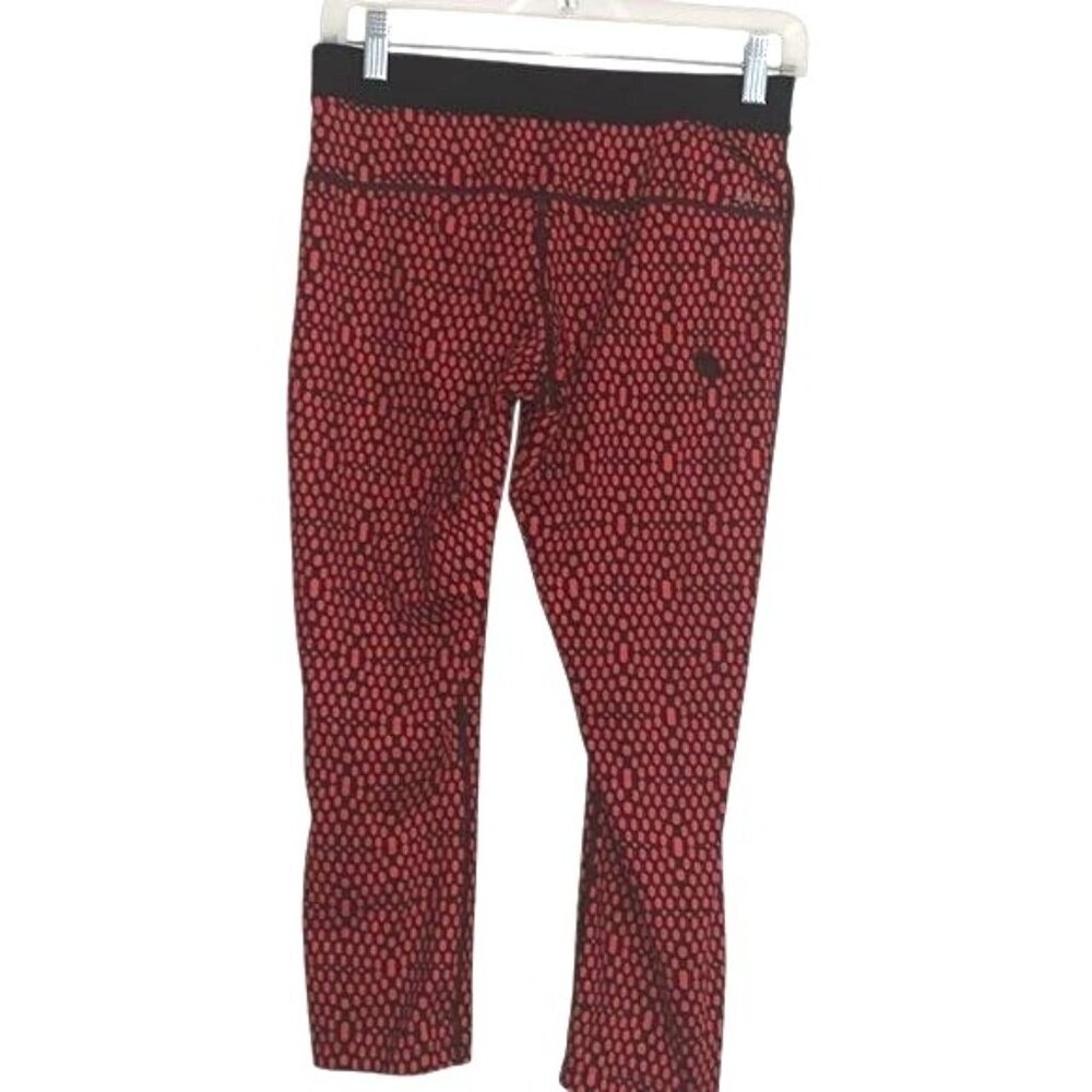 Nike Womens Dri-Fit Red & Black Polka Dot Compression Leggings Size M - Picture 4 of 9